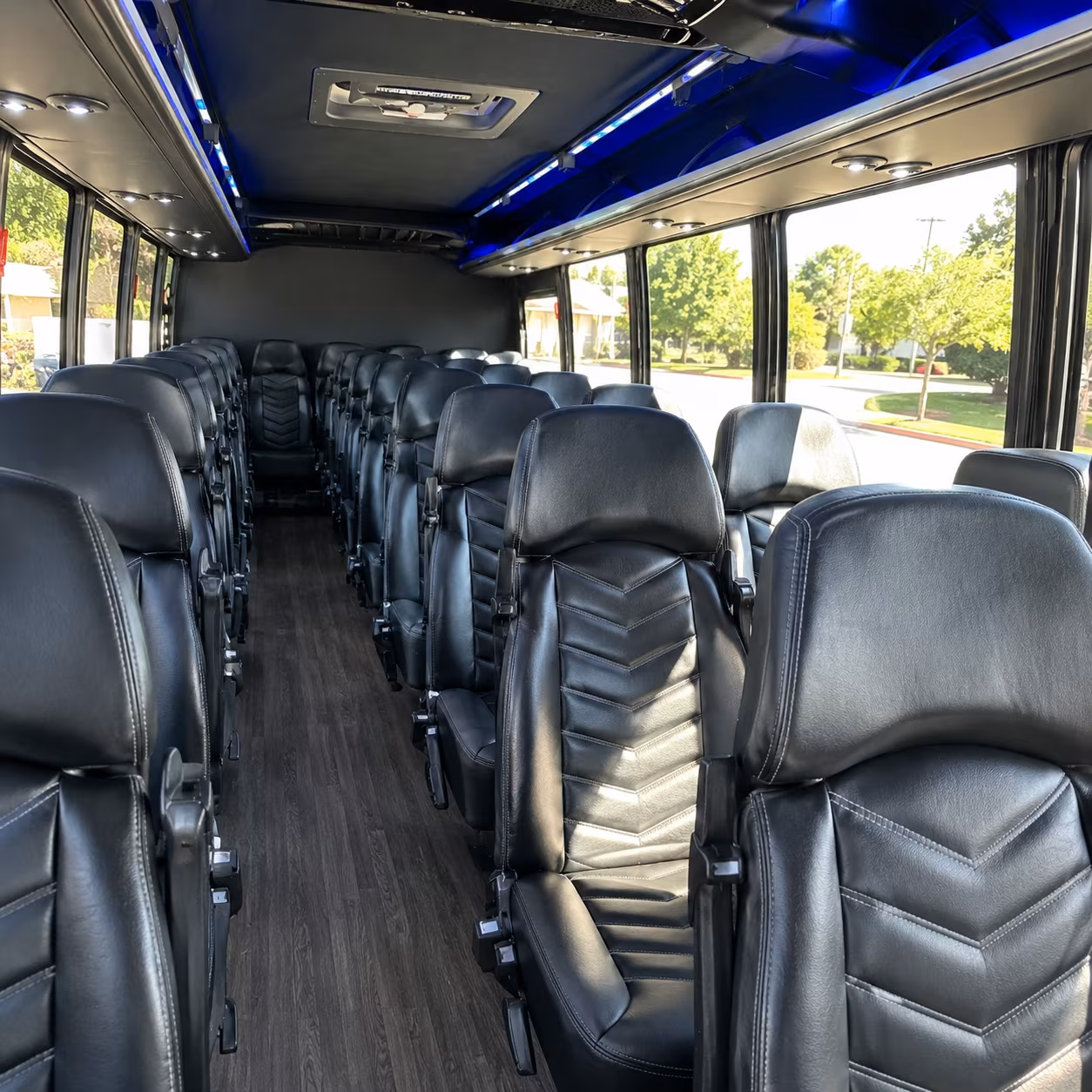 woodbury 30 passenger minibus interior