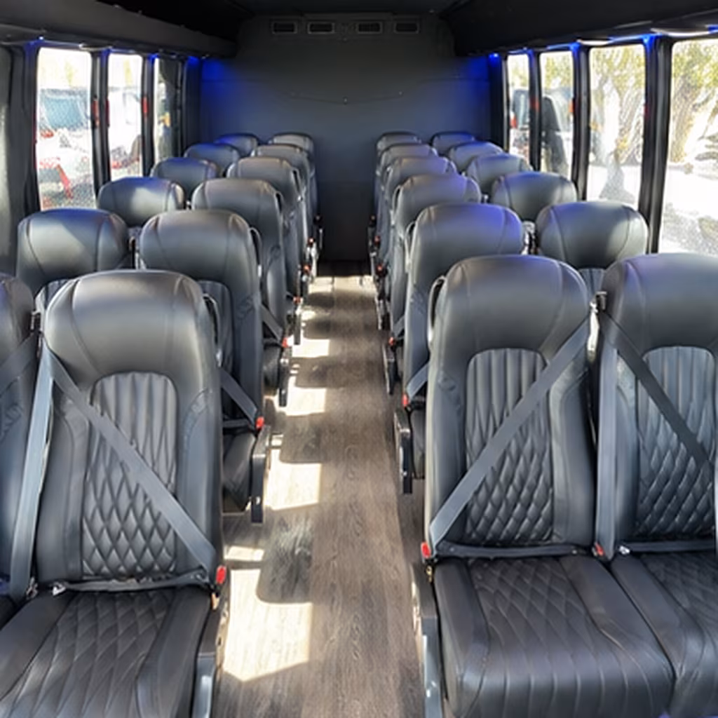 woodbury 35 passenger minibus interior