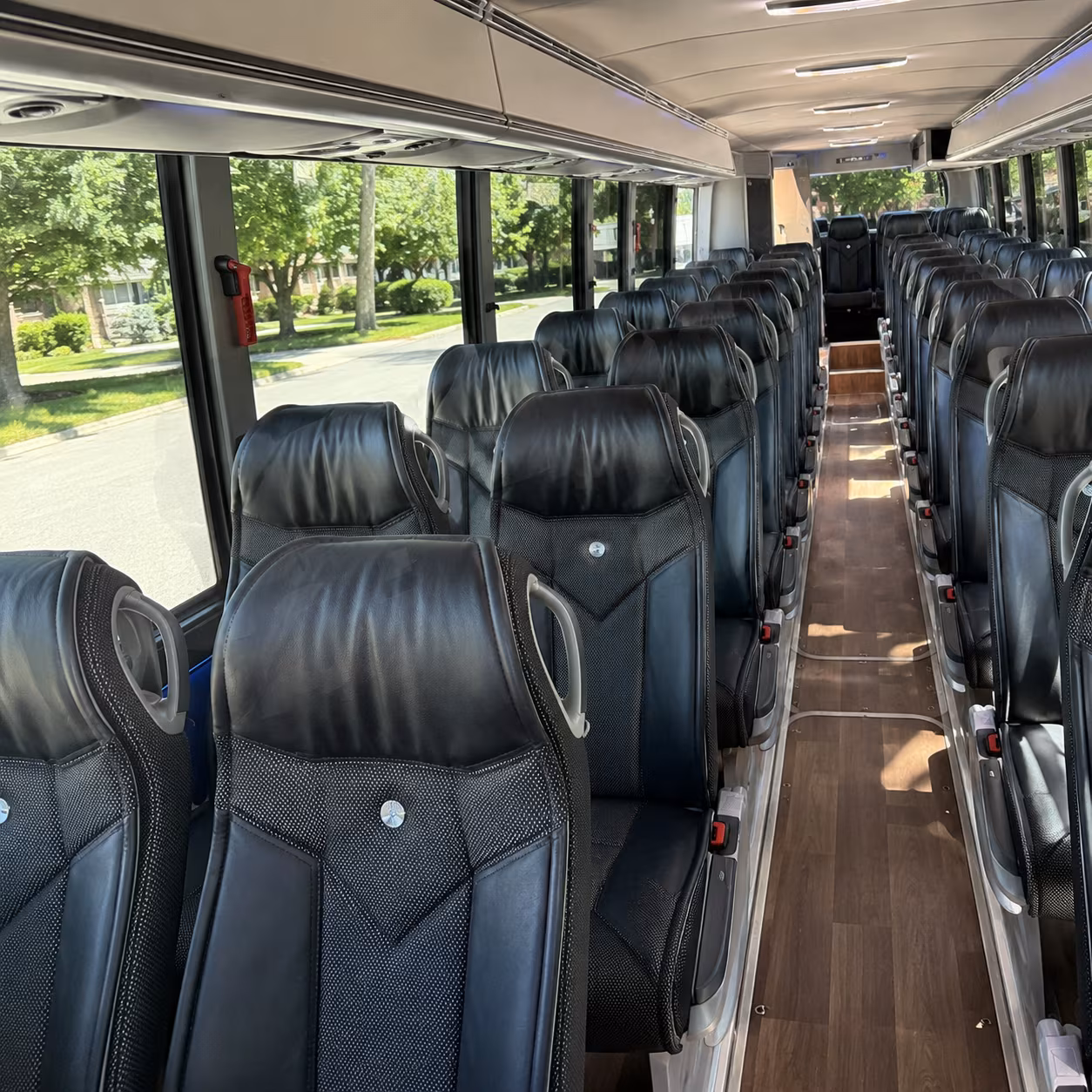 woodbury 40 passenger charter bus inside
