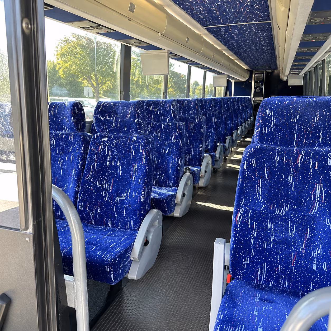 woodbury 50 passenger charter bus inside