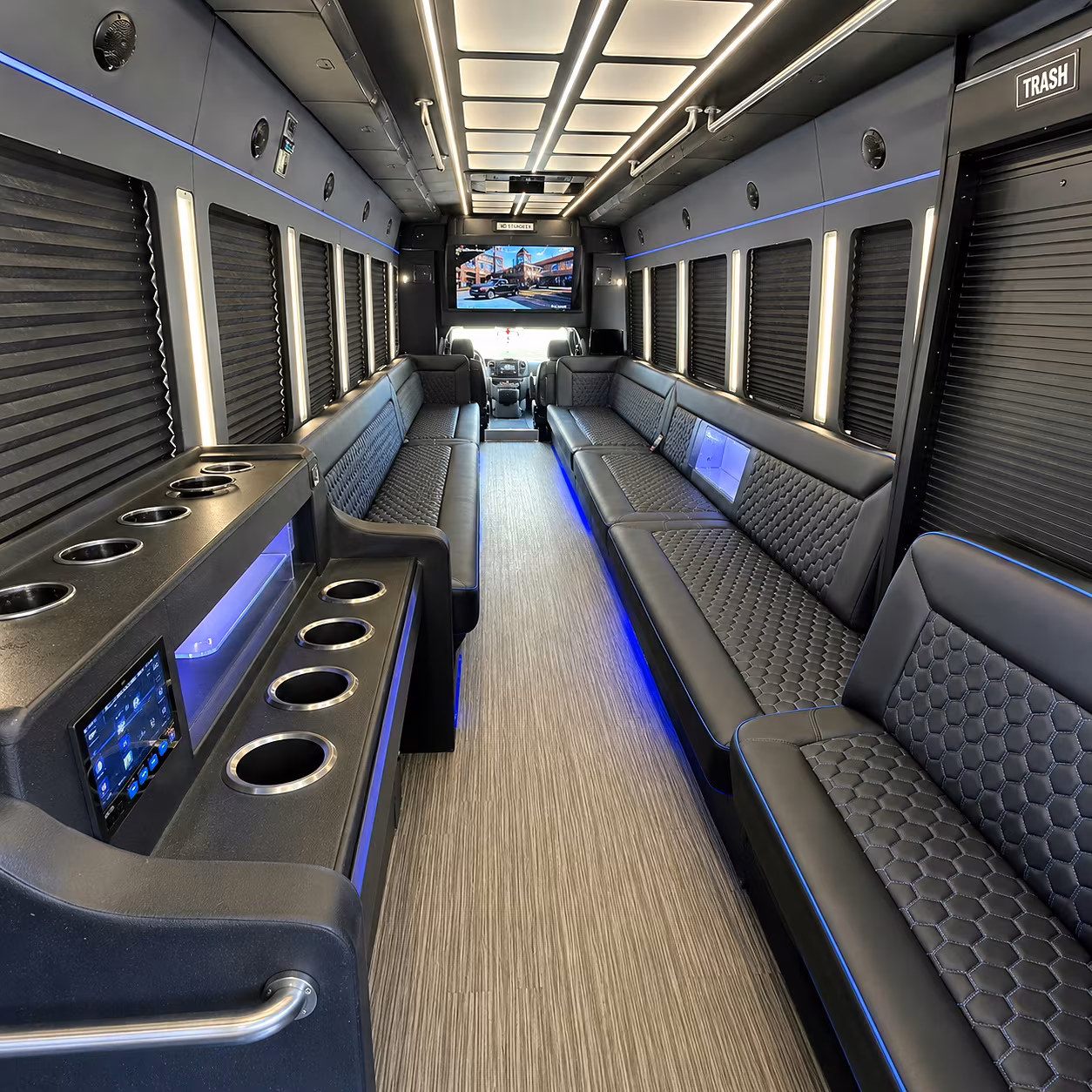woodbury party bus interior